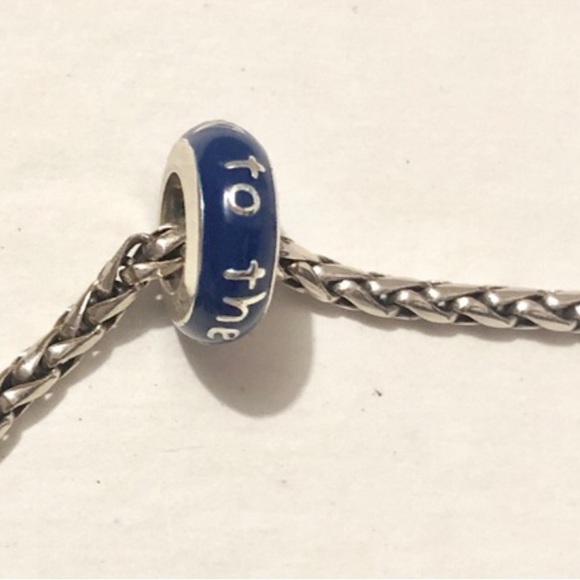 🎄🆕 Brighton Joy to the World spacer Thin blue Christmas bead Retired Gift ready - Picture 2 of 10